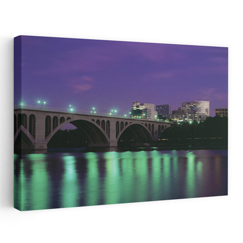 Key Bridge crossing the Potomac River 1 Piece Wrapped Canvas Wall Art, 40.64 cm H x 60.96 cm W