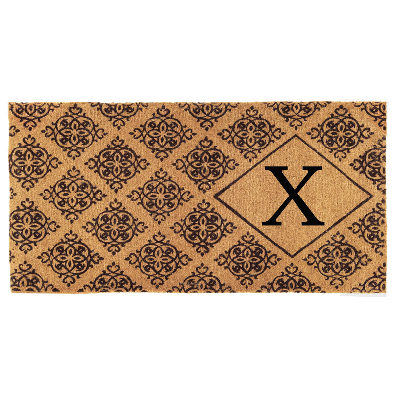 Zambrana Personalizable Outdoor Doormat, X, Rectangle 3' x 6'