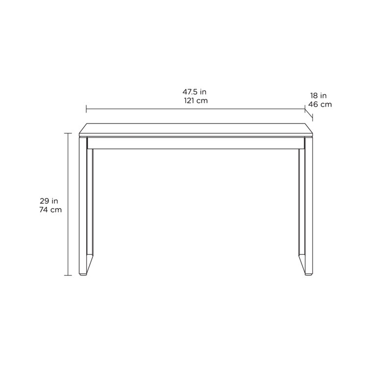 Linea™ Writing Desk, Charcoal Stained Ash