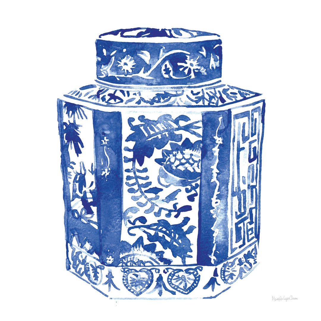 Chinoiserie Vase I - Wrapped Canvas Print