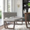 Mukai Polyester Upholstered Bench