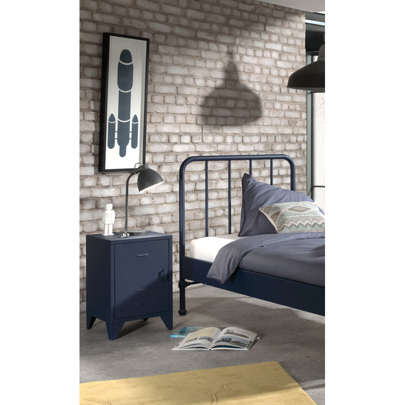 BRONXX Night Console Industrial Look Matt, Blue