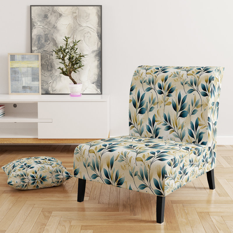 Coastal Neutrals - Fauteuil de chambre rembourré bohémien et éclectique