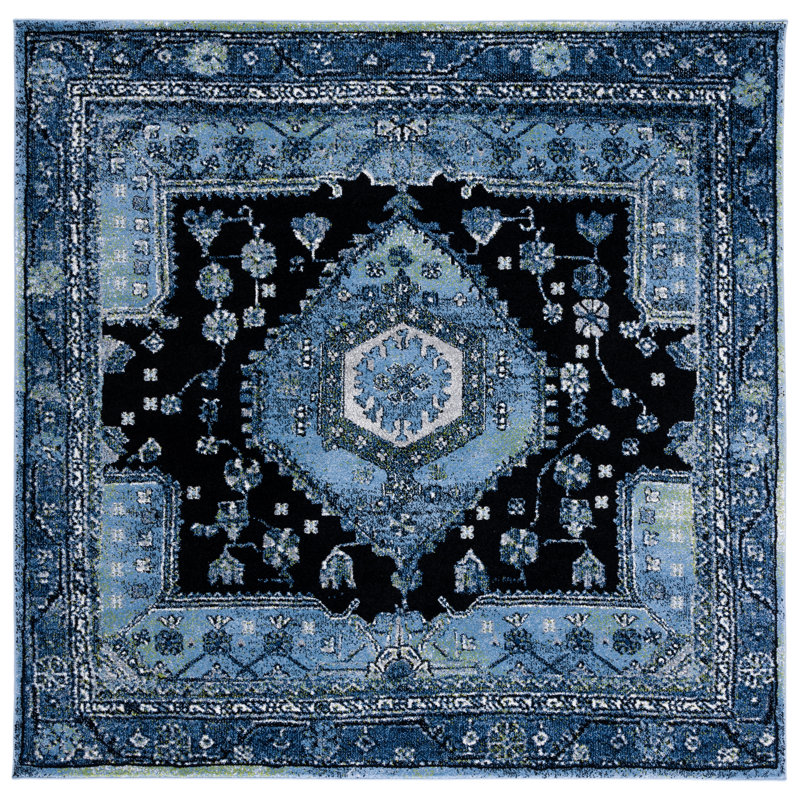 Abbie-Gail Performance Oriental Rug, Square 6'7"
