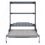 Grand lit escamotable mural avec coussin, gris