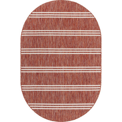 Outdoor Destiny Area Rug Rust Color