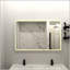 Miroir de salle de bain 60 x 36 pouces à DEL à intensité variable avec fonction antibuée, mémoire et réglage continu de la température de couleur-1843677477