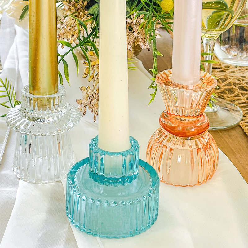 3'' H Glass Tabletop, Blue