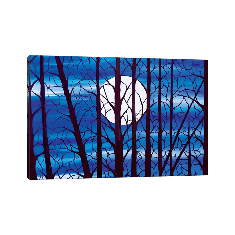 Moonlight 1 Piece Painting on Canvas, 45.72cm H x 66.04cm W x 3.81cm D, Wrapped Canvas