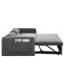 Canapé-lit convertible 55 po, causeuse en velours avec lit escamotable et 2 coussins-907351633