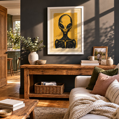 Alien Icon Retro - Framed Print