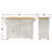 Kitchen Island & Kitchen Cart, Mobile Kitchen Island, Rubber Wood Top, Big & Adjustable Shelf Inside Cabinet For Different Utensils, Luxury Design Fits Party At Different Site.