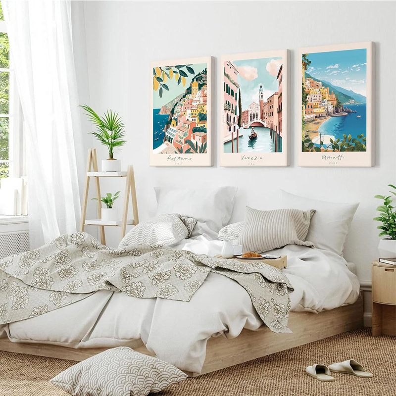 3 Piece Wrapped Canvas Print, 60 cm H x 40 cm W