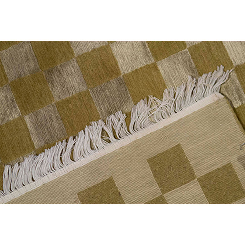 Tapis doré et gris noué à la main de haute qualité