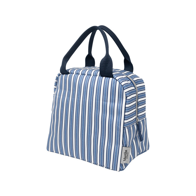 Sac à lunch, rayure ultramarine foncé