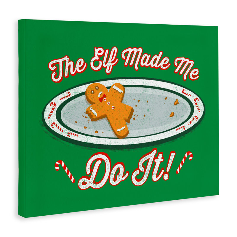 Elf Made Me Do It Canvas, design par Jedco Brands, Inc., H 24 po x l 30 po