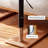 Burlywood+Black+Silver Rectangular Solid Wood+Aluminium Alloy End Table