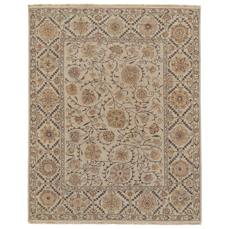 Kondo Wool Oriental Indoor Rug, Rectangle 9'6" x 13'6"