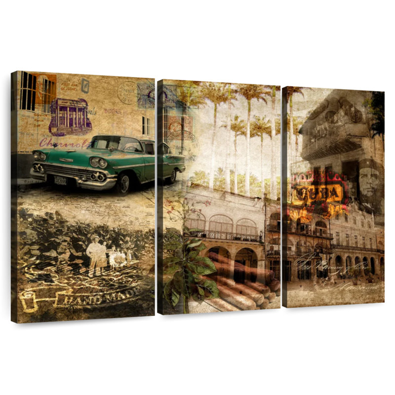 Nicci Collage Cuba, 28" H x 45" W