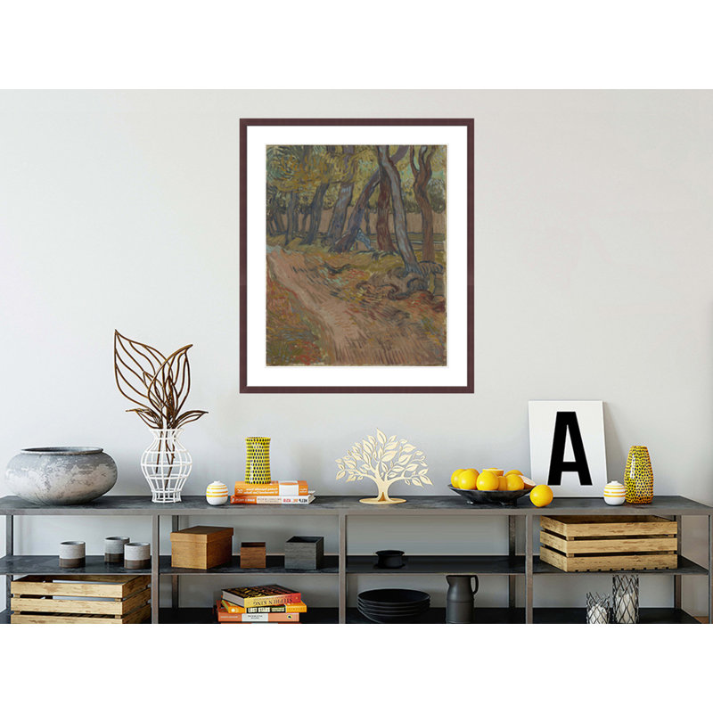 Sentier dans le jardin de l'asile par Vincent van Gogh, H 39,3 po x l 33,5 po