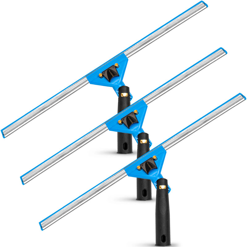 Swivel Window Squeegee with Quick Release, 3 Pack, 5" L x 18" W x 1" D