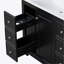 Meuble-lavabo noir 36 po (lavabo non inclus)