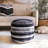 Lacluta Transitional Cableknit Handmade Cotton Round Upholstered Ottoman Pouf
