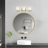 3-light Brushed Nickel Modern Vanity Light With Clear Glass And White Glass Dual Shades-749809369