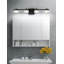 Luminaire de salle de bain à DEL noir avec abat-jour en acrylique transparent, haute transmittance et intensité variable 5500K-1633297488