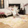 Yellow Shag Faux Sheepskin Fur Rug