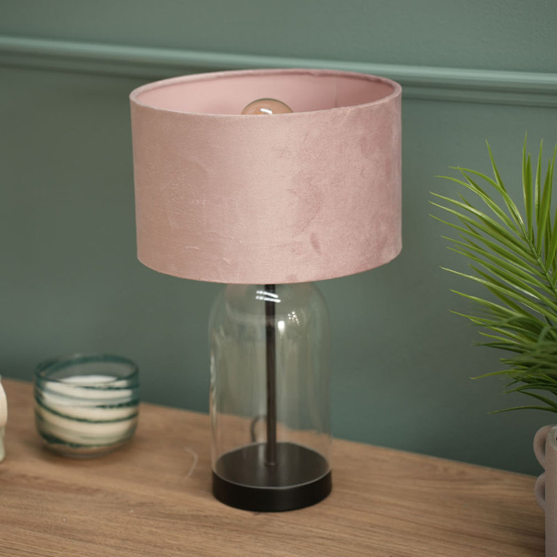 45cm Desk Lamp, Black, Blush