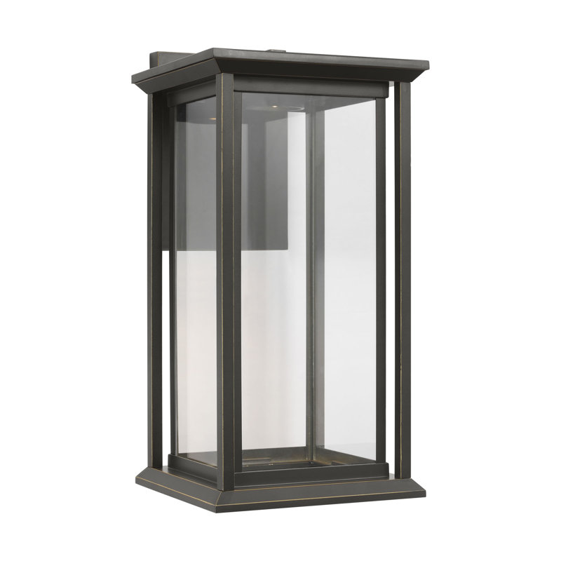 Audley Medium Lantern from Generation Lighting , Antique Bronze, Transparent