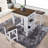 3 Pieces Counter Set Storage Space For Small Space Modern Farmhouse Design Retro Design Easy To Assembly