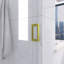 56 à 60 po X P 76 po H Porte de douche coulissante simple sans cadre au fini or brossé-126707911