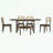 6 Piece Dining Table Set with Bench and 4 chairs-2035436271