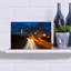 Cityscape with light trails on road at night Jackson Street Bridge Atlanta Georgia USA 1 Piece Wrapped Canvas Wall Art-175388545