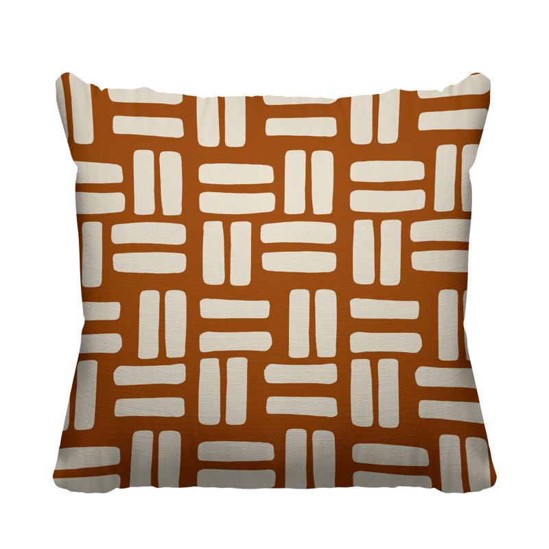 Housse et insert de coussin extérieur d'extérieur, L 17 po x H 17 po, Orange brûlé