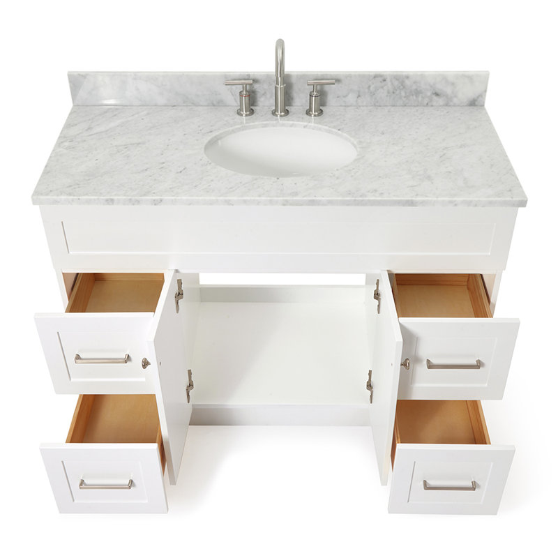 Ensemble de meuble-lavabo simple 49 po Partham, Blanc