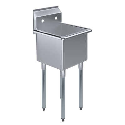 Stainless Steel Prep & Utility Sink. 304 Stainless Steel. Restaurant, Kitchen, Laundry NSF -  Amgood, AMG SINK 151513 - NO FAUCET