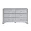Commode de rangement à finition argentée Glam