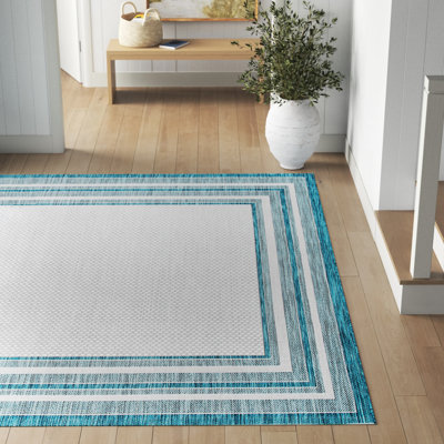 Karli Machine Woven Striped Area Rug