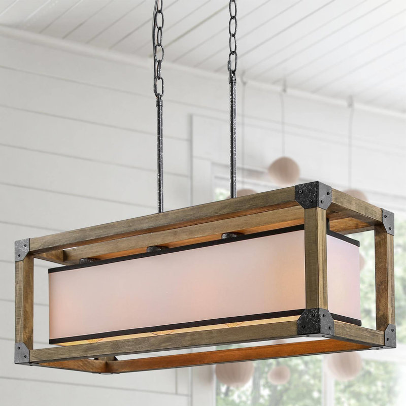 4 - Light Dimmable Square / Rectangle Chandelier