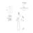 3-Function High-Pressure Rainfall Shower System, Tub Faucet Set
