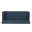 Élégant avec pieds évasés, style Mid-Century moderne, charmant siège bleu marine, couleur