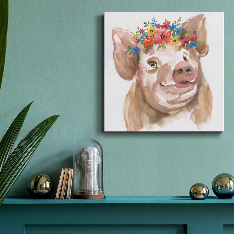 " Royal Pig ", 10" H x 10" W x 1.5" D