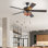 Ventilateur de plafond 52 po en bronze huilé avec télécommande Magna Carta