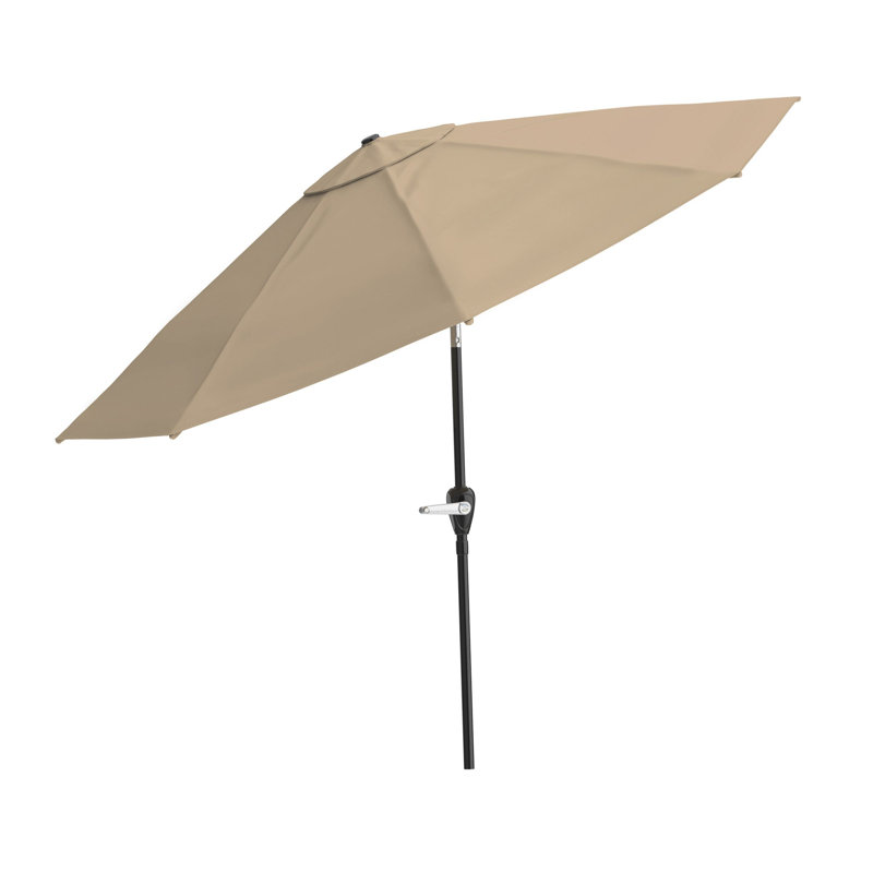 Table de salle à manger pour 6 personnes avec coussins et parasol Weston, Beige