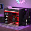 Lit mezzanine avec bureau et rangement, lumières DEL, double Gaming