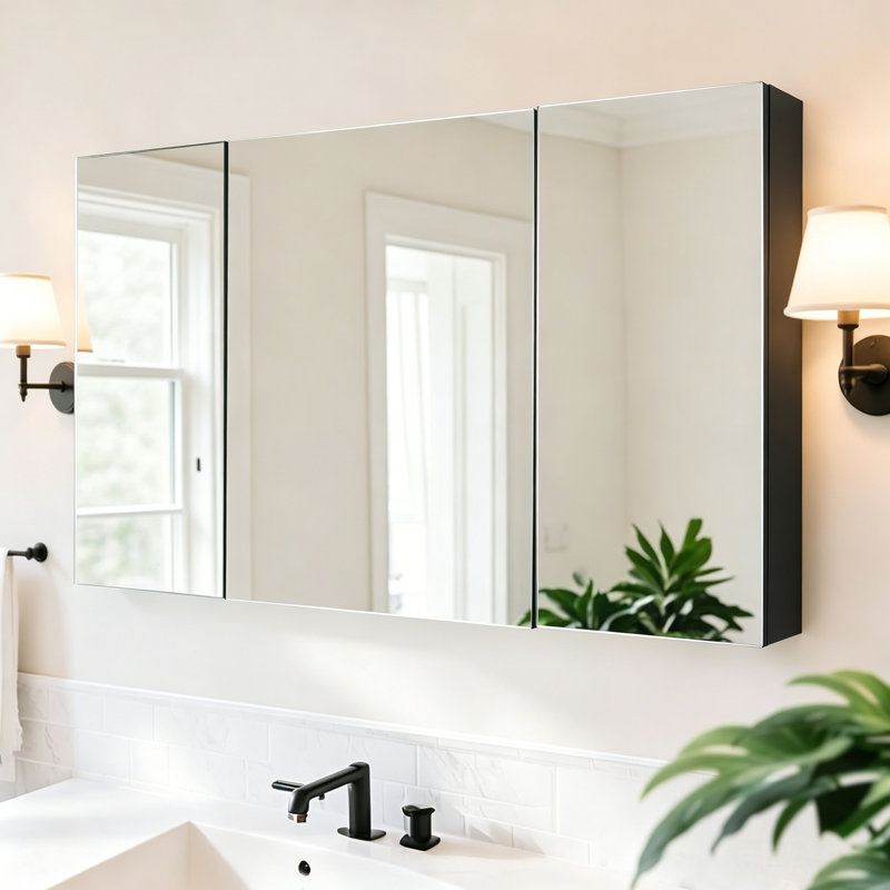 Pharmacie avec miroirs pour salle de bain