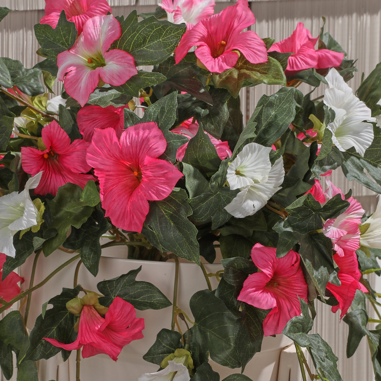 26" UV Hanging Petunia Plant, Pink